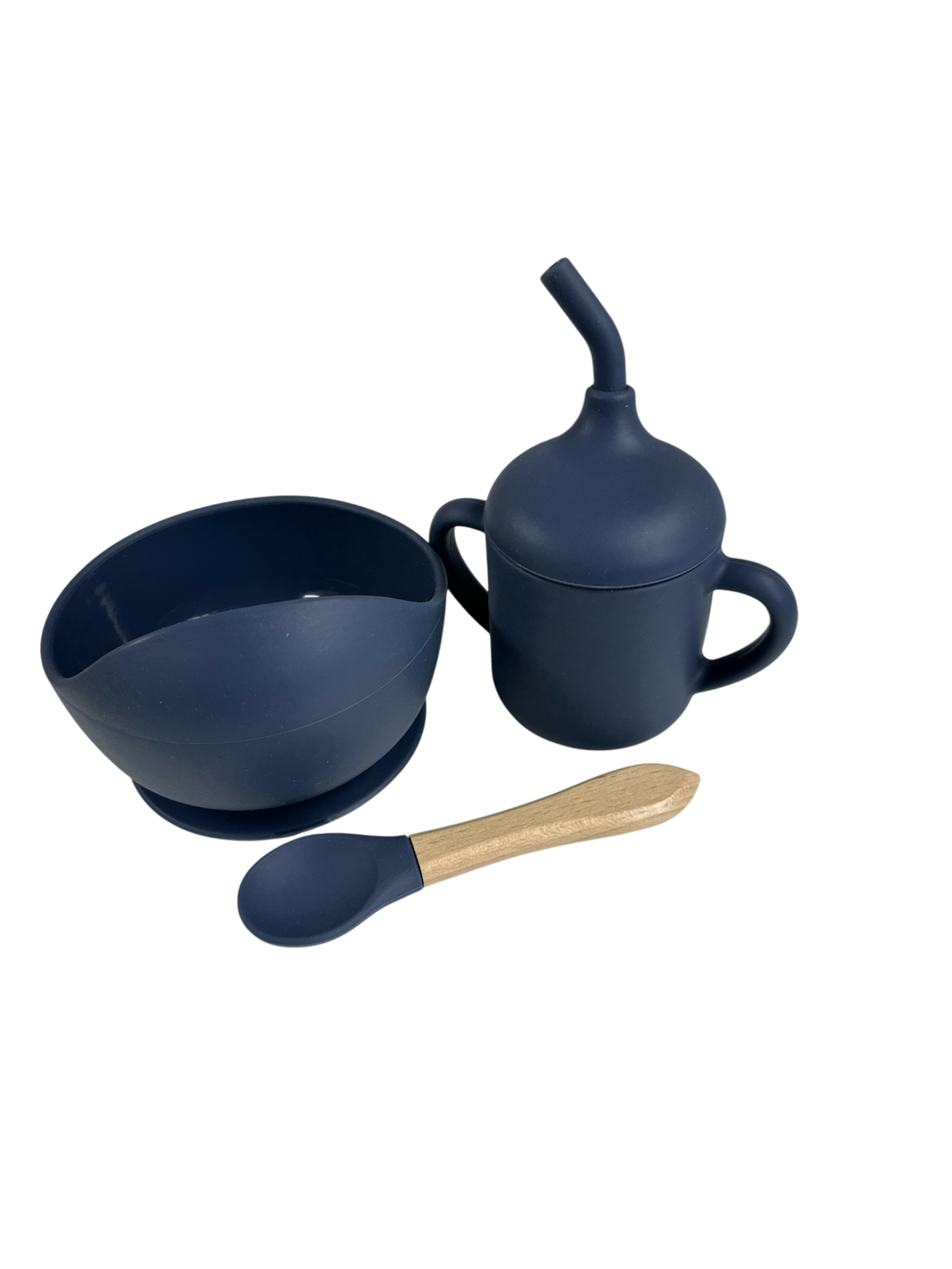 Set de Tazón ,Cup y Cuchara de Silicona Personalizado