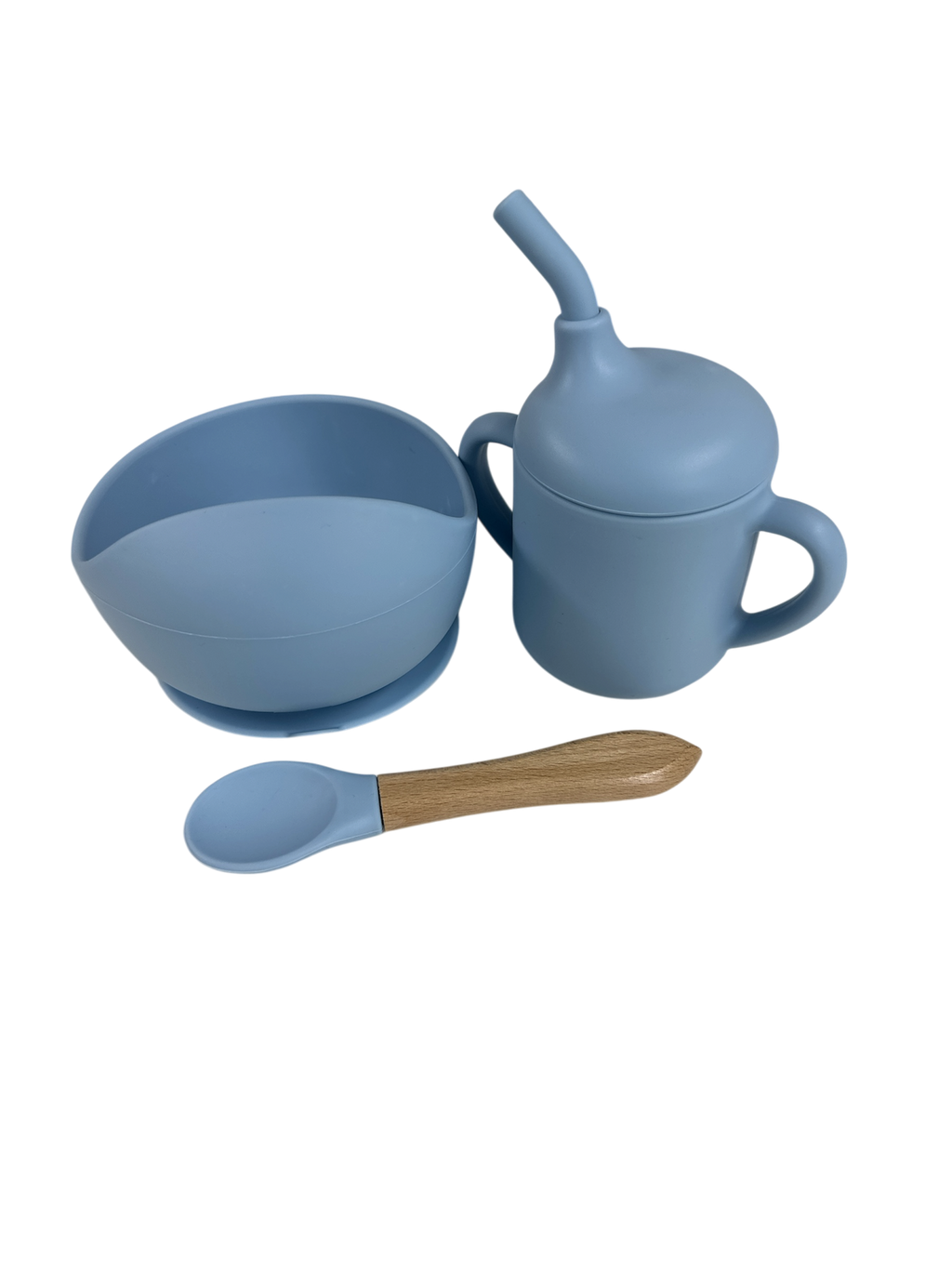 Set de Tazón ,Cup y Cuchara de Silicona Personalizado