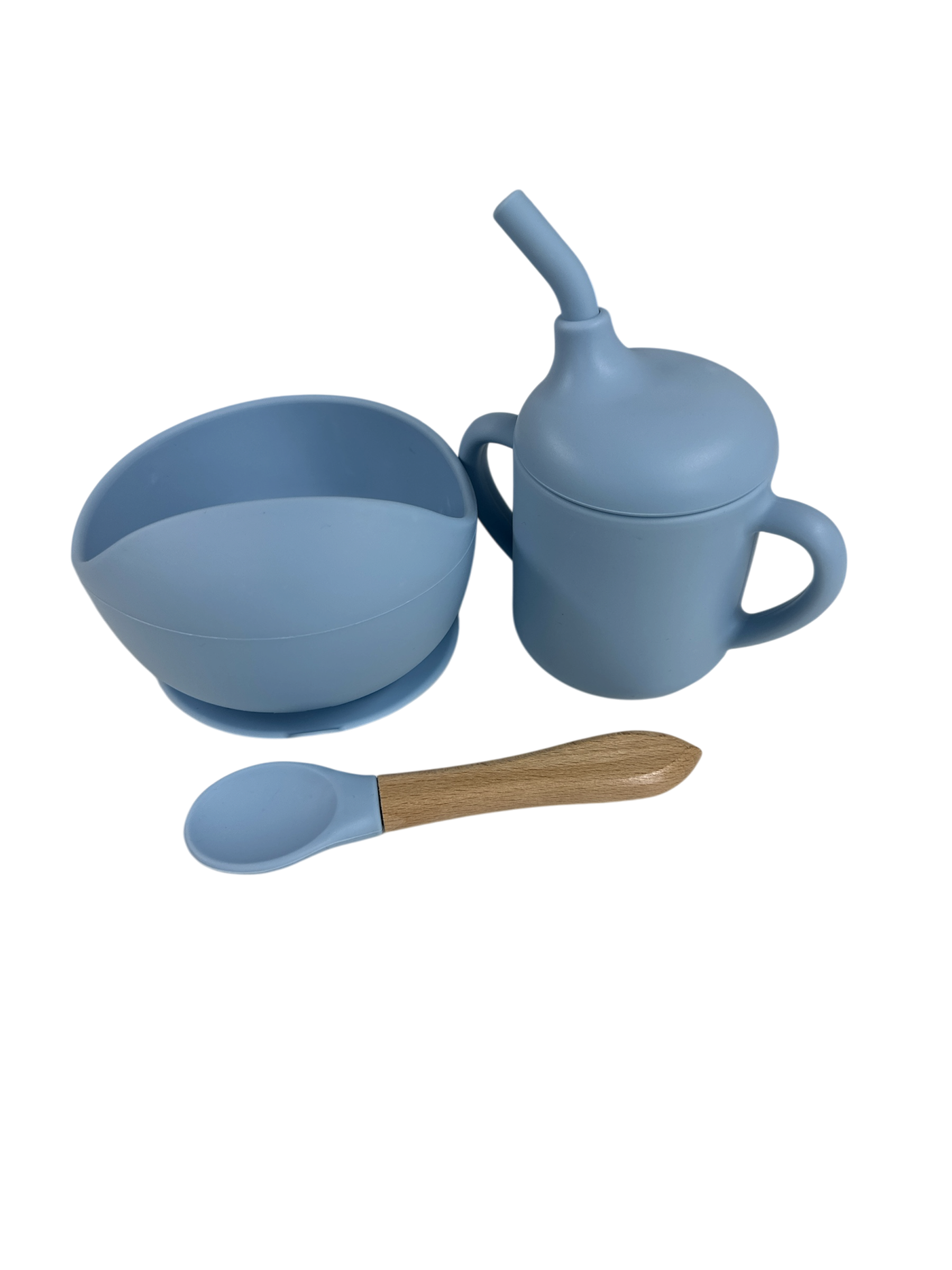 Set de Tazón ,Cup y Cuchara de Silicona Personalizado