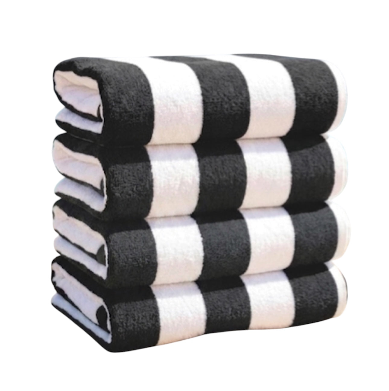 Toalla de Playa Personalizada Premium (30" x 60") - Diseño Cabana Stripe