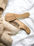 Set de Cepillo y Peinilla Personalizado en Madera