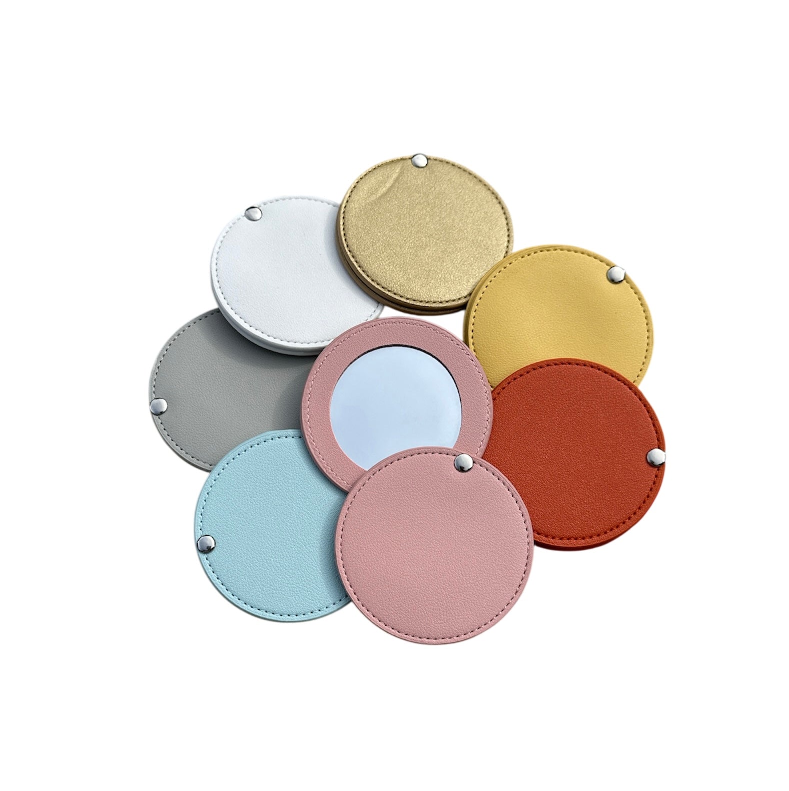 Espejos Compactos Personalizados en Leather