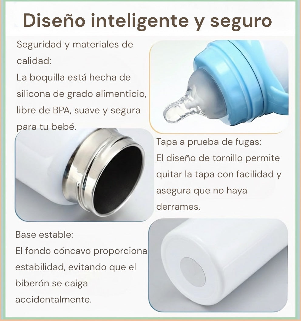 Biberón Personalizado en Acero Inoxidable (8 oz / 240 ml)