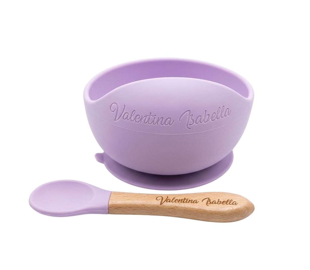 Set de Tazón y Cuchara de Silicona