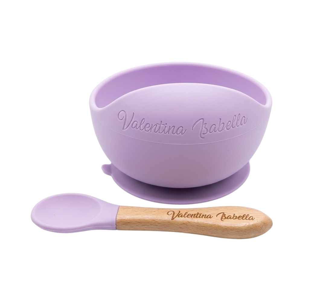 Set de Tazón y Cuchara de Silicona
