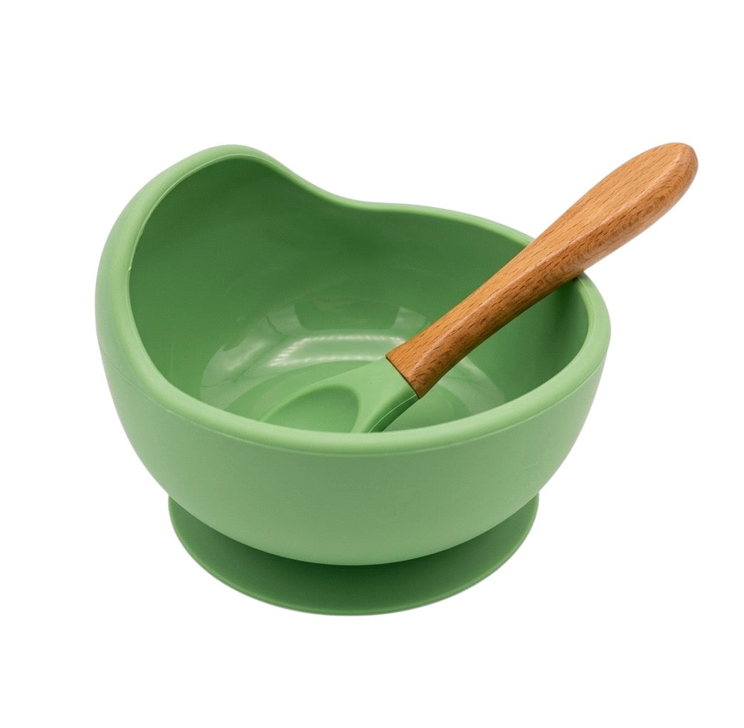 Set de Tazón y Cuchara de Silicona