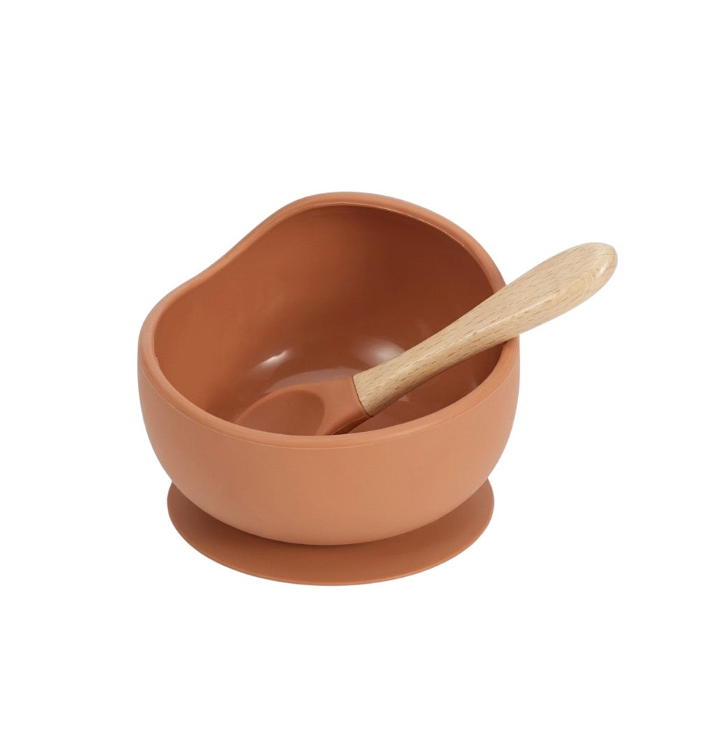 Set de Tazón y Cuchara de Silicona